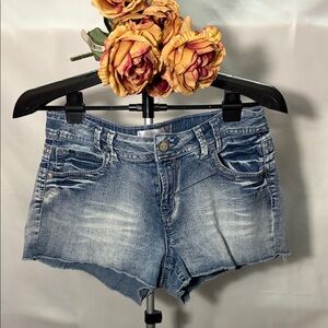 No Boundaries Light Blue Distressed Denim Cutoff Shorts
